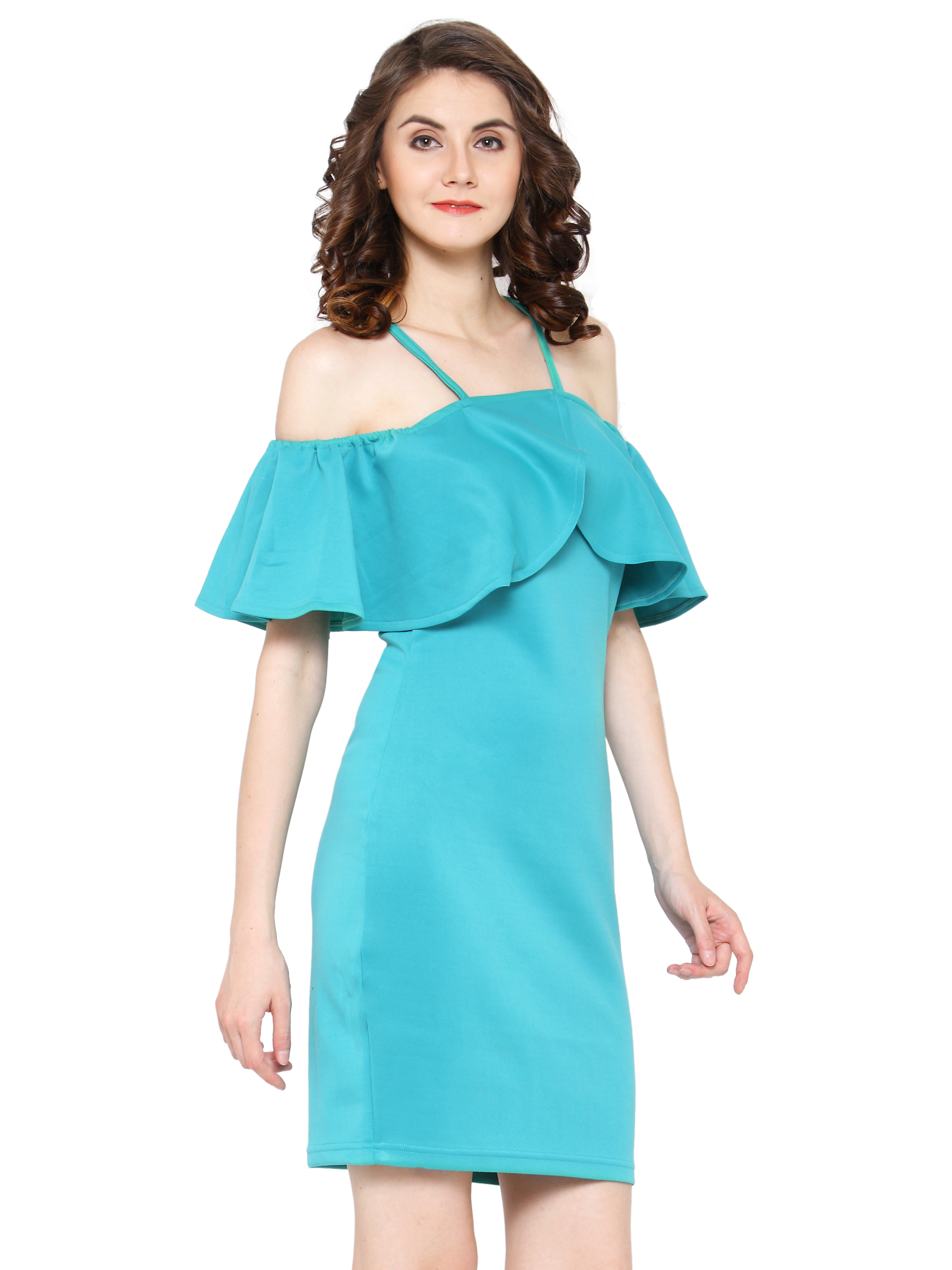 ICONIC TURQUOISE MIDI BODYCON DRESS